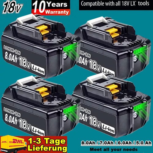 18v 8ah per batteria - 4x, makita