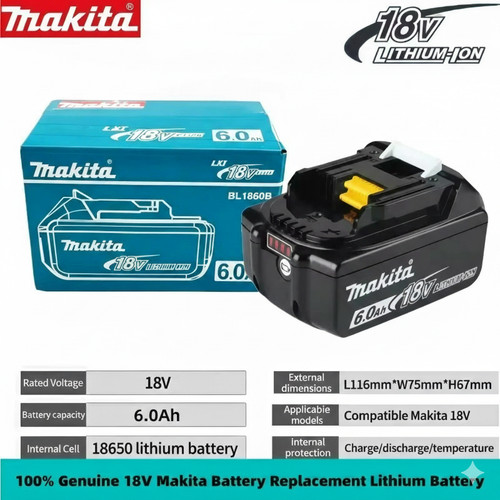 Makita bl1860b 6000mah - bl1860b, 18v